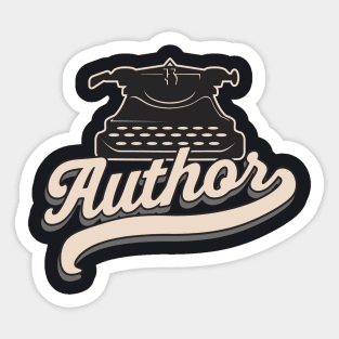 Author Poet Typewriter Sticker